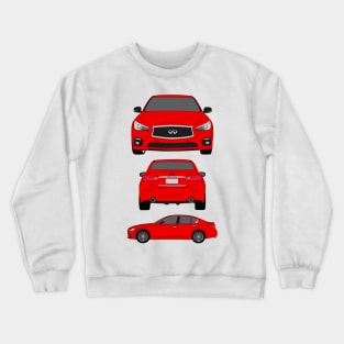 Red Infiniti Q50 Crewneck Sweatshirt